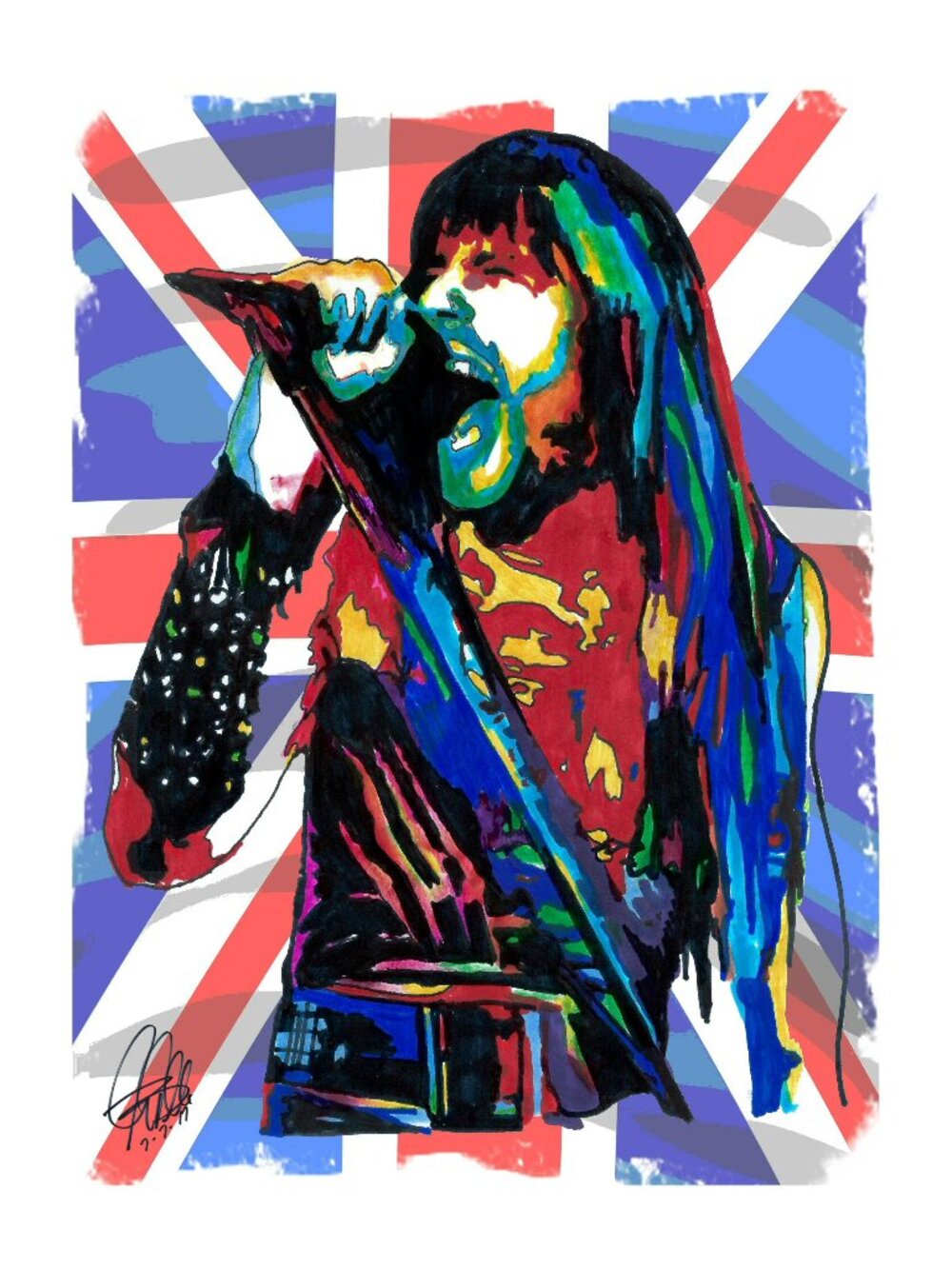 Bruce Dickinson Iron Maiden Singer Rock Music Poster Print Wall Art 13x19